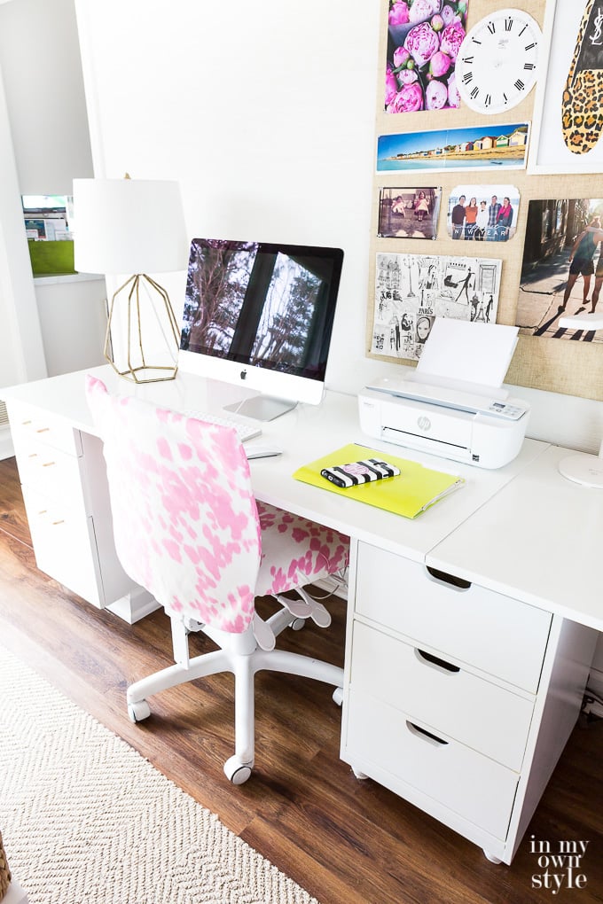 Craft Room Work Table Using File Cabinets