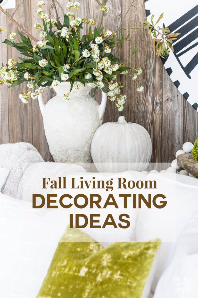 Fall Living Room Decorating with Natural Elements
