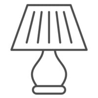 line drawing of a lamp