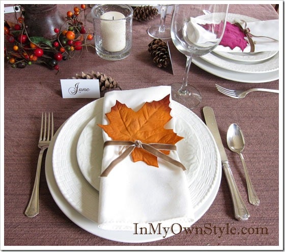 Placeseting-for-Thanksgivin Thanksgiving-Tablesetting Ideas