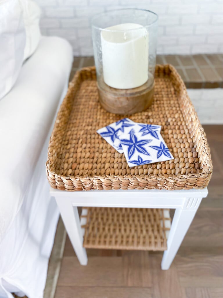 Designer Inspired Two Tier End Table Makeover